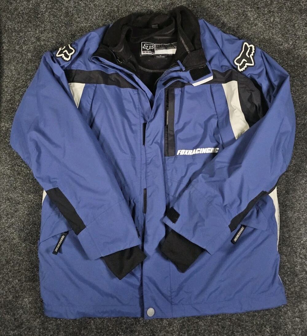Fox Racing Inc Snow Advanced Technology Winter Jacket Blue Black Mens Medium